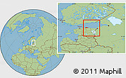 Savanna Style Location Map of Narva