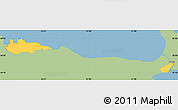 Savanna Style Simple Map of Narva, single color outside