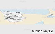 Classic Style Panoramic Map of Lääne-Viru, single color outside