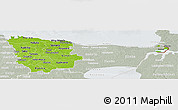 Physical Panoramic Map of Lääne-Viru, lighten, semi-desaturated
