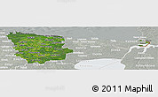 Satellite Panoramic Map of Lääne-Viru, lighten, semi-desaturated