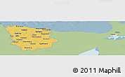 Savanna Style Panoramic Map of Lääne-Viru, single color outside
