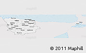 Silver Style Panoramic Map of Lääne-Viru, single color outside