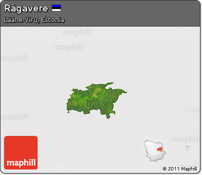 Satellite 3D Map of Rägavere, cropped outside