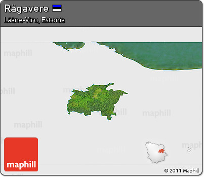 Satellite 3D Map of Rägavere, single color outside