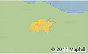 Savanna Style 3D Map of Rägavere, single color outside