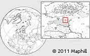 Blank Location Map of Rägavere, highlighted country