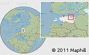 Savanna Style Location Map of Rägavere, highlighted country, within the entire country, hill shading