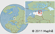Savanna Style Location Map of Rägavere, highlighted country, highlighted parent region, hill shading