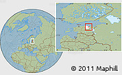 Savanna Style Location Map of Rägavere, highlighted parent region, hill shading