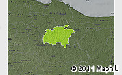 Physical Map of Rägavere, darken, semi-desaturated