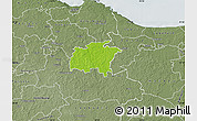 Physical Map of Rägavere, semi-desaturated