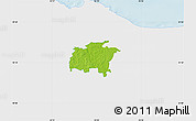 Physical Map of Rägavere, single color outside