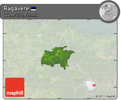 Satellite Map of Rägavere, lighten