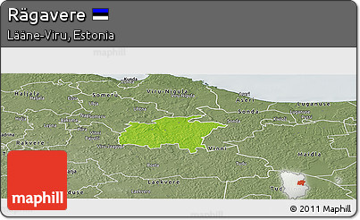 Physical Panoramic Map of Rägavere, semi-desaturated