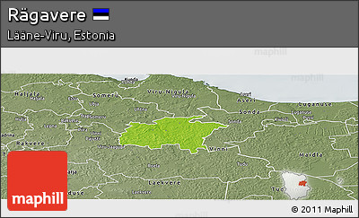 Physical Panoramic Map of Rägavere, semi-desaturated