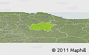 Physical Panoramic Map of Rägavere, semi-desaturated