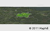 Satellite Panoramic Map of Rägavere, darken, semi-desaturated