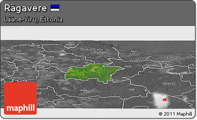 Satellite Panoramic Map of Rägavere, desaturated