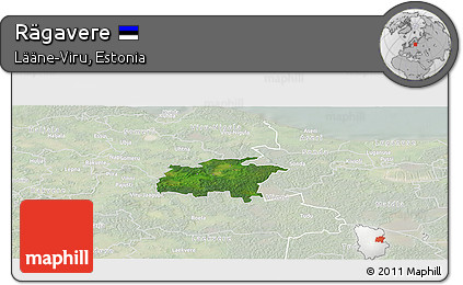 Satellite Panoramic Map of Rägavere, lighten