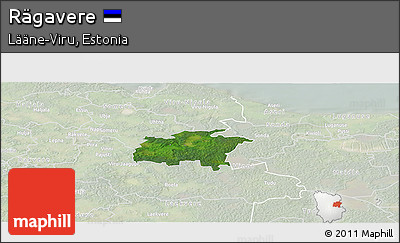 Satellite Panoramic Map of Rägavere, lighten