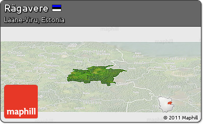 Satellite Panoramic Map of Rägavere, lighten