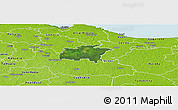 Satellite Panoramic Map of Rägavere, physical outside