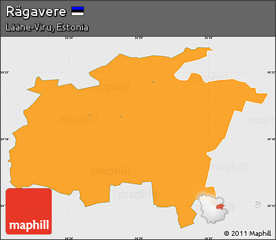 Political Simple Map of Rägavere, single color outside