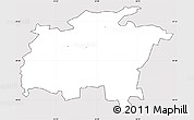 Silver Style Simple Map of Rägavere, cropped outside