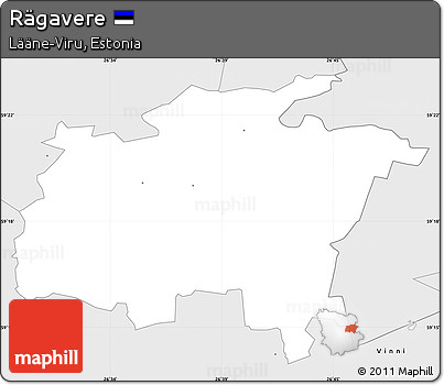 Silver Style Simple Map of Rägavere