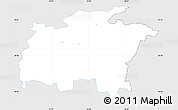 Silver Style Simple Map of Rägavere, single color outside