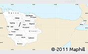 Classic Style Simple Map of Lääne-Viru, single color outside
