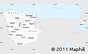Silver Style Simple Map of Lääne-Viru, single color outside