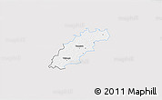 Silver Style 3D Map of Tamsalu, single color outside
