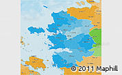 Political Shades 3D Map of Lääne