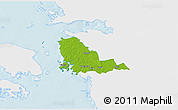 Physical 3D Map of Hanila, single color outside