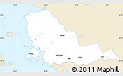 Classic Style Simple Map of Hanila, single color outside