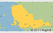Savanna Style Simple Map of Hanila, single color outside