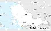Silver Style Simple Map of Hanila