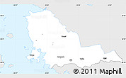 Silver Style Simple Map of Hanila, single color outside