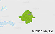 Physical 3D Map of Kullamaa, single color outside