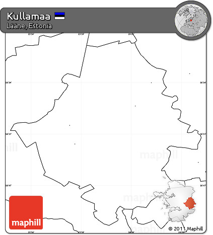 Blank Simple Map of Kullamaa, no labels