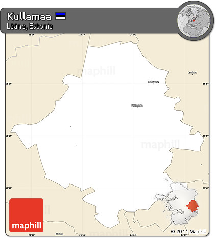 Classic Style Simple Map of Kullamaa