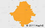 Political Simple Map of Kullamaa, single color outside