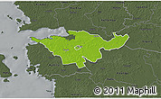 Physical 3D Map of Lihula, darken, semi-desaturated
