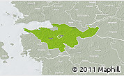 Physical 3D Map of Lihula, lighten, semi-desaturated