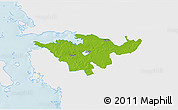Physical 3D Map of Lihula, single color outside