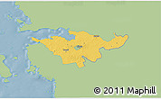 Savanna Style 3D Map of Lihula, single color outside