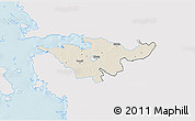 Shaded Relief 3D Map of Lihula, single color outside