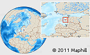 Shaded Relief Location Map of Lihula, highlighted parent region